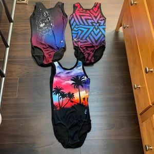 3 gym gear leotards size Child X Large
